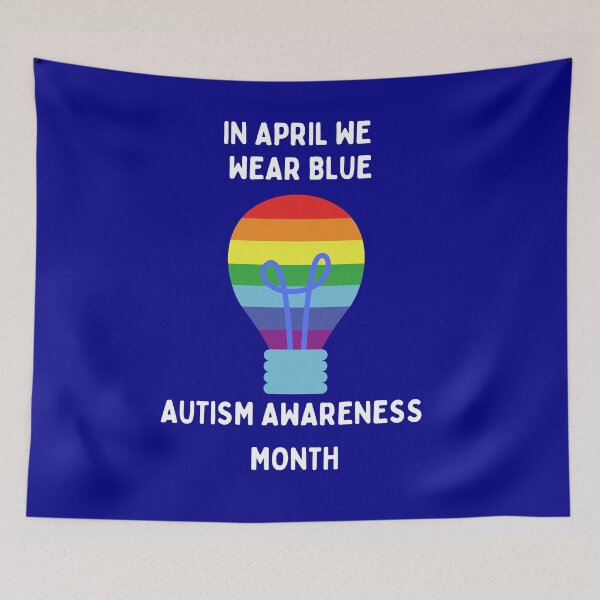 Item preview, In April We Wear Blue Autism Awareness month designed and sold by liftdesign.