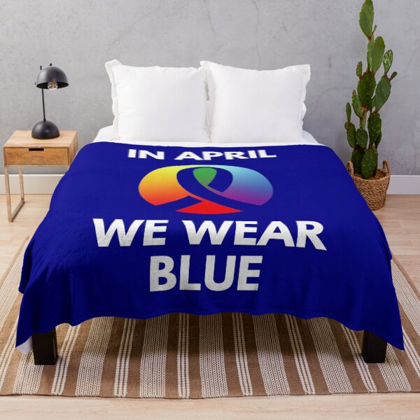 Item preview, In April We Wear Blue Ribbon Autism Awareness Month designed and sold by liftdesign.