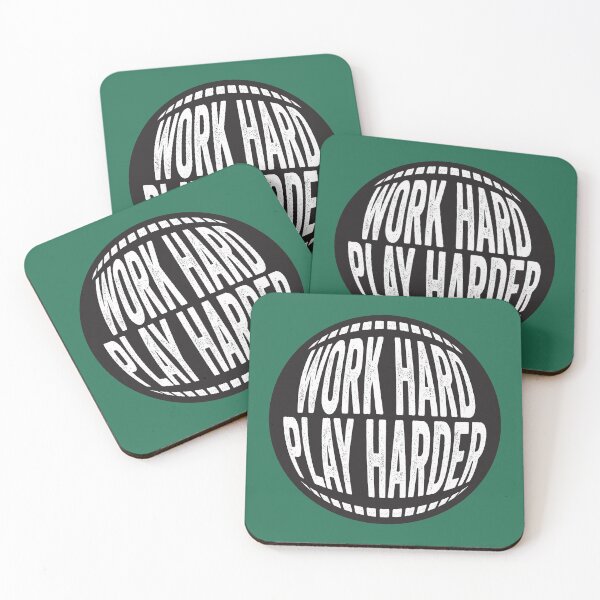 Item preview, WORK HARD PLAY HARDER designed and sold by WolfSpiritCo.