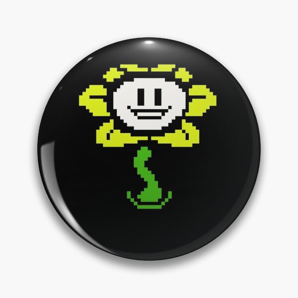 Flowey-Undertale-Sprite-Flower-Undertale-T-Shirt Pin for Sale by