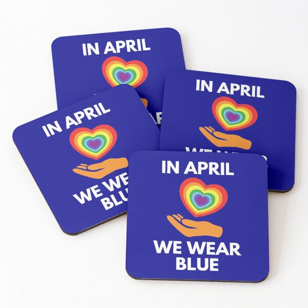 Item preview, In April We Wear Blue Autism Awareness Month - Helping Hand designed and sold by liftdesign.