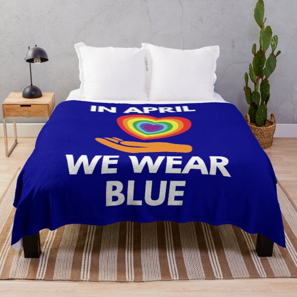 Item preview, In April We Wear Blue Autism Awareness Month - Helping Hand designed and sold by liftdesign.