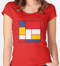 In the Style of Mondrian Women's Fitted Scoop T-Shirt