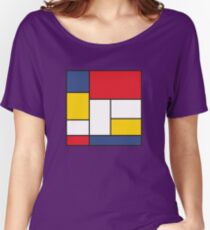 Camiseta ancha para mujer En el estilo de Mondrian
