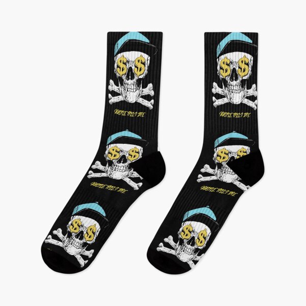 Item preview, Skull with Blue Ballcap and Dollar Signs for Eyes and Headphones Cool Skull Design designed and sold by boopsblunt.