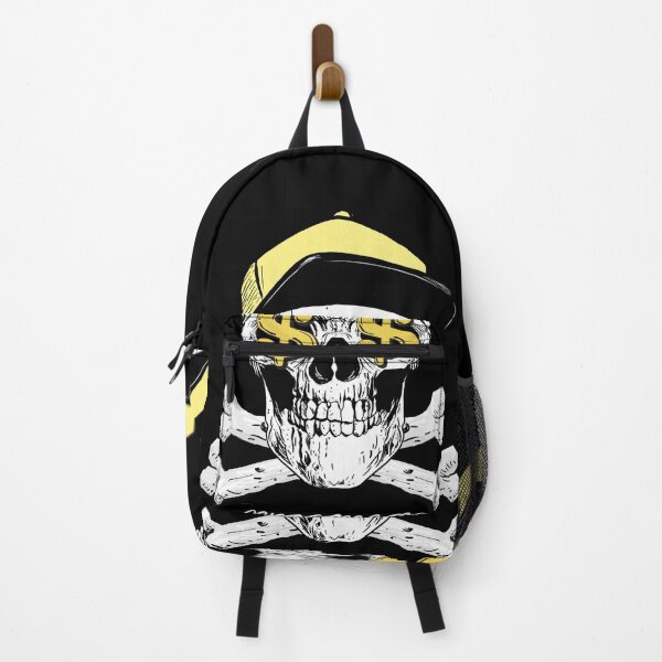 Item preview, Skull with Yellow Ballcap and Dollar Signs for Eyes and Headphones Cool Skull Design designed and sold by boopsblunt.