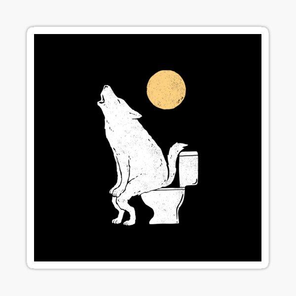 Vista previa del artículo con la obra «Lobo Gracioso Pooper», diseñado y vendido por luciferado.