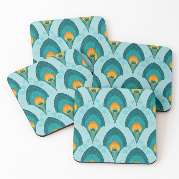 Item preview, Deco Flower Peacock-Turquoise designed and sold by MeganSteer.