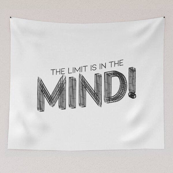 Item preview, The Limit Is in The Mind 3D Wireframe designed and sold by WolfSpiritCo.