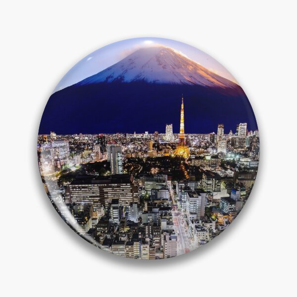 Item preview, Mount Fuji and tokyo city in twilight designed and sold by TravelDrone.