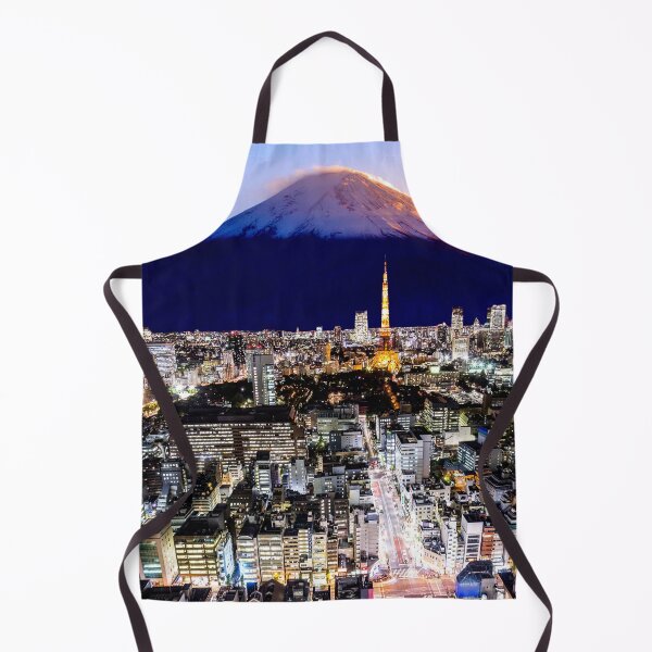 Item preview, Mount Fuji and tokyo city in twilight designed and sold by TravelDrone.