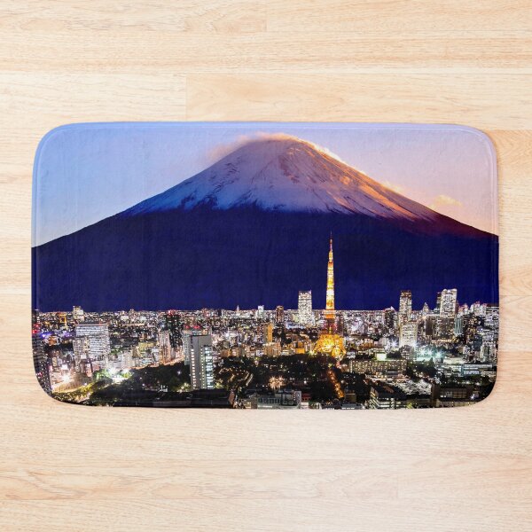 Item preview, Mount Fuji and tokyo city in twilight designed and sold by TravelDrone.