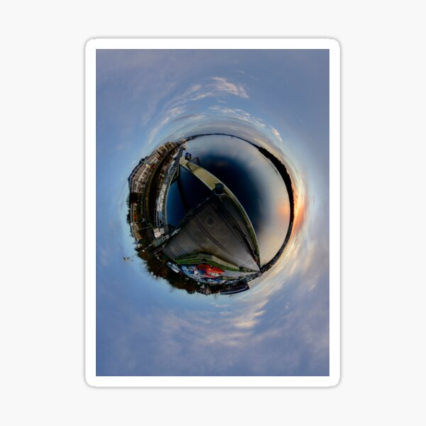Foyle Marina at Dawn, Stereographic Sticker