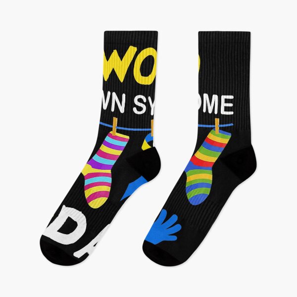 Item preview, World Down Syndrome Day Awareness Socks Down Right Kids designed and sold by trathai1012.