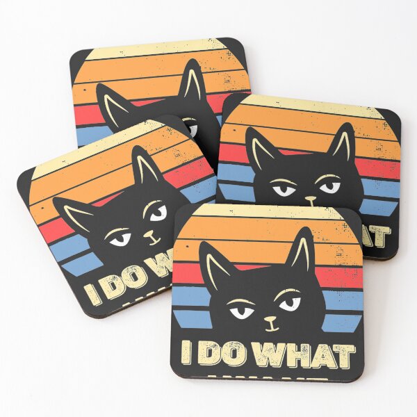 Artikelvorschau, Katze Ich mache was ich will Vintage Retro entworfen und verkauft von RachaelAndrew.