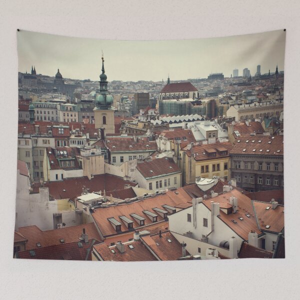 Item preview, City roofs, town nature view designed and sold by TravelDrone.