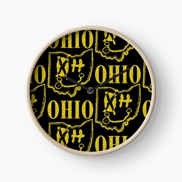 Item preview, Ohio Grunge Smiling Face Black Background designed and sold by pelagio.