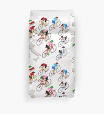 Cyclists Giro Italia Duvet Cover