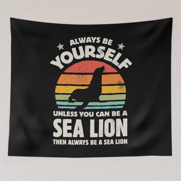 Item preview, Always Be Yourself Sea Lion Sunset Retro Shirt for Men Women Boys Girls Kids Animal Lover Gifts designed and sold by LiqueGifts.