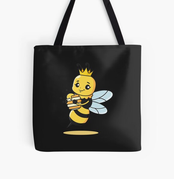 Cute Yellow Honey Pot and Bumble Bee Baby Shower Tote Bag