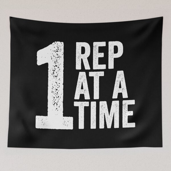 Item preview, 1 Rep At A Time (Black Edition) designed and sold by WolfSpiritCo.