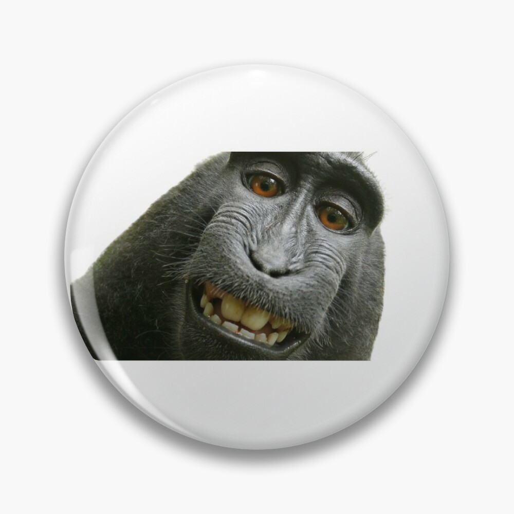 Monkey Selfie Square Sticker