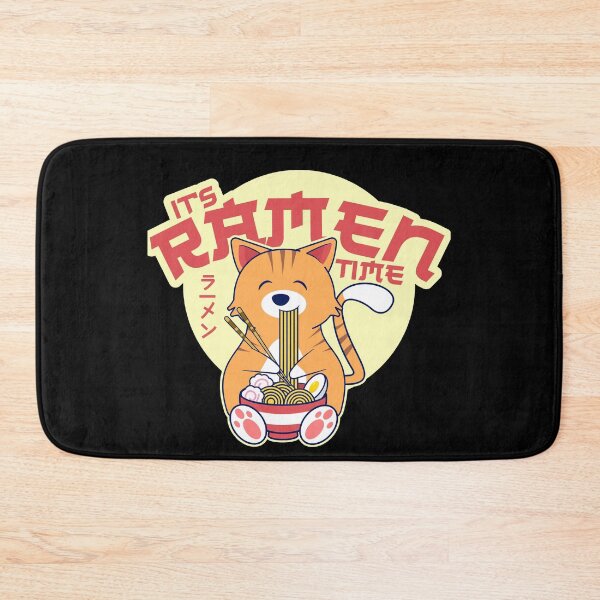 Item preview, Kawaii Cute Anime Cat Eating Kawaii Ramen It's Ramen Time designed and sold by csaron92.