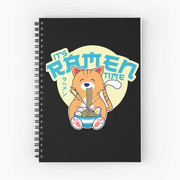 Item preview, Kawaii Cute Anime Cat Eating Kawaii Ramen It's Ramen Time designed and sold by csaron92.