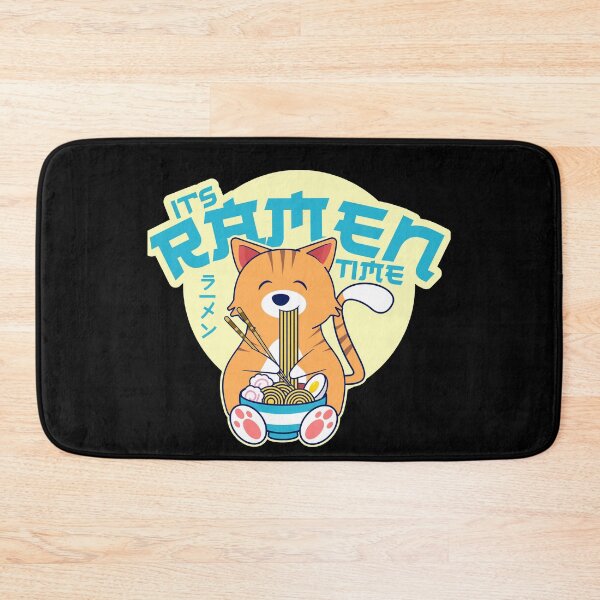 Item preview, Kawaii Cute Anime Cat Eating Kawaii Ramen It's Ramen Time designed and sold by csaron92.