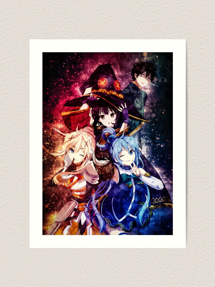 Wall Art KonoSuba Novel Anime Characters Megumin Kazuma Aqua Poster Prints  Set of 6 Size A4 (21cm x 29cm) Unframed GREAT GIFT : : Home