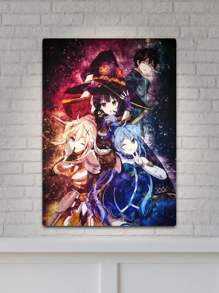 Anime Konosuba Aqua & Darkness & Megumin Large limited Metal Badge