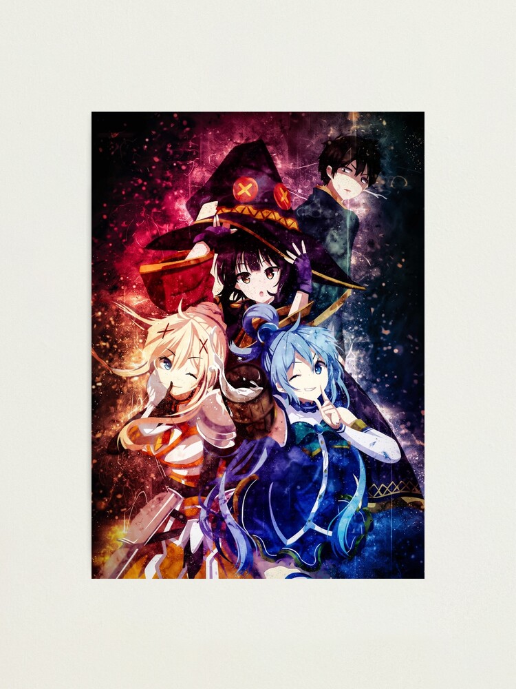 Konosuba Megumin Aqua Darkness Kazuma Sato Photographic Print for