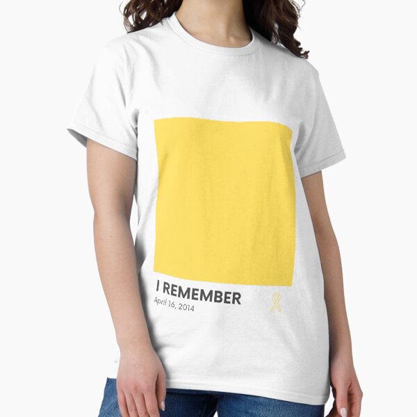 Vista previa del artículo con la obra «El cuadrado amarillo y la cinta recuerdan el ferry de Sewol», diseñado y vendido por fosterahope.