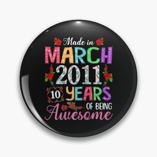 Item preview, Made In March 2011 Girl 10 Years Old 10th Birthday Outfit T-Shirt designed and sold by Lukifo-Driven.