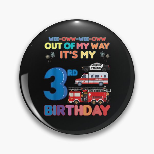 Artikelvorschau, Out of my way it's my 3rd birthday Rescue Vehicles Birthday T-Shirt entworfen und verkauft von Lukifo-Driven.
