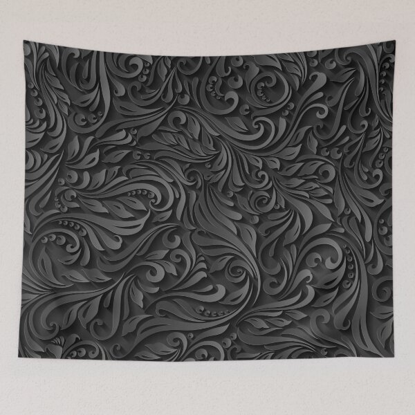 Item preview, Black Floral Seamless Pattern designed and sold by Izlan Shah.