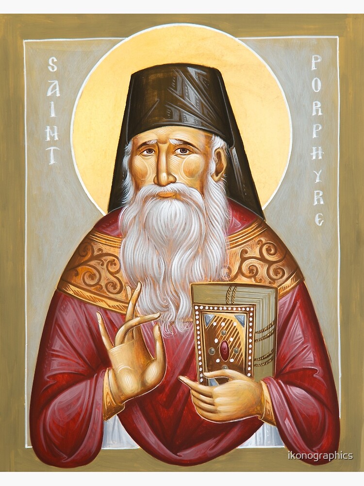 St Porphyrios of Kavsokalyvia by ikonographics