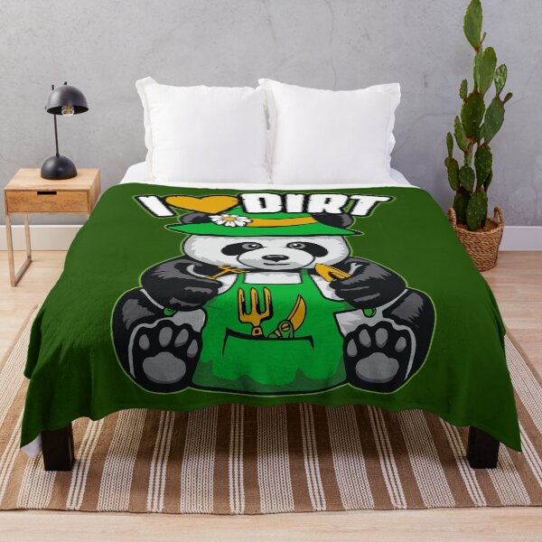 Item preview, I Love Dirt Gardening Garden Tools Cute Panda Bear Gardener designed and sold by GrandeDuc.
