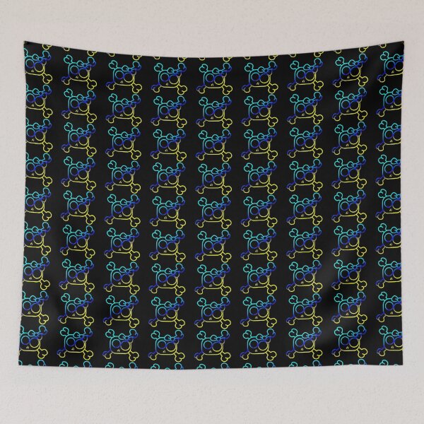 Item preview, BLUE AND YELLOW DRAWING SKULL 184 designed and sold by diego75bcn.