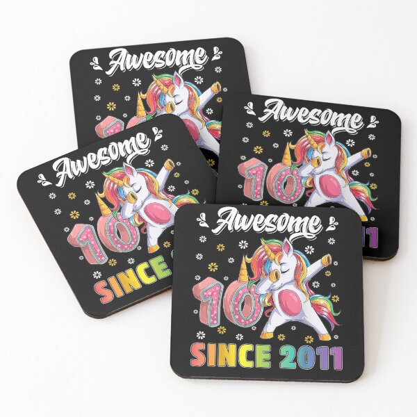 Item preview, awesome dabbing unicorn birthday 10 year old Girl 10th B-day designed and sold by michaelscoe.