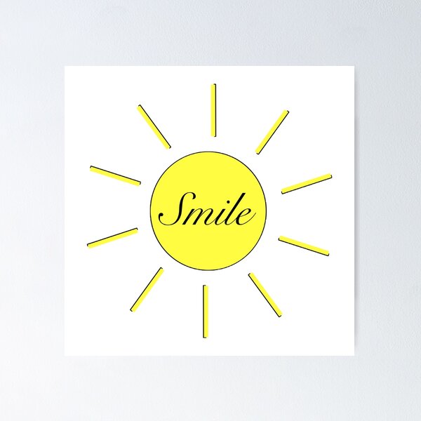 Item preview, Sun with the word Smile designed and sold by ArtbyLucy27.