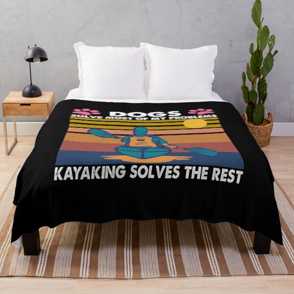 Item preview, Dogs Solve Most Of My Problems Kayaking Solves The Rest retro designed and sold by TiffannyUKZ.