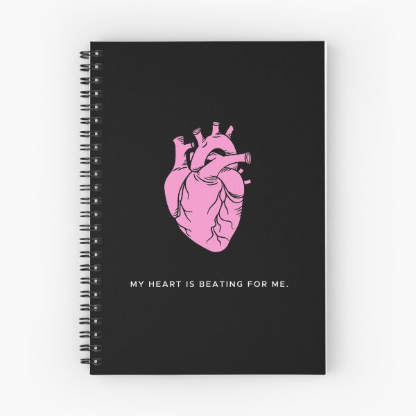 Item preview, Pink Beating heart, self love, my heart is beating for me, black designed and sold by helloinnerbeing.