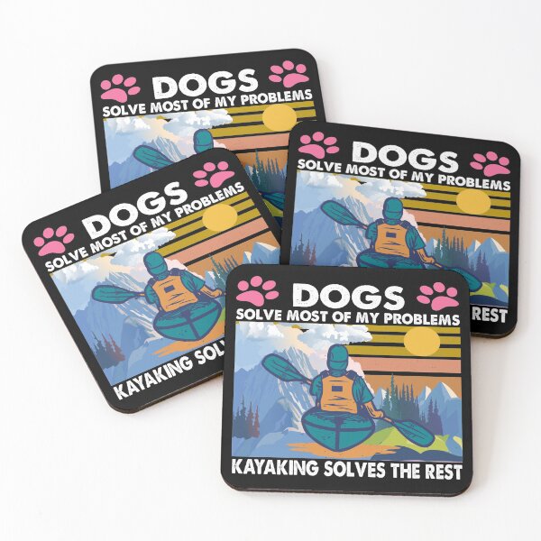 Item preview, Dogs Solve Most Of My Problems Kayaking Solves The Rest vintage designed and sold by TiffannyUKZ.