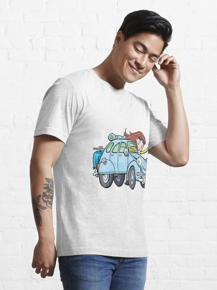 girl goes on vacation with citroen 2cv Essential T Shirt