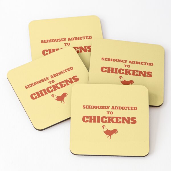 Item preview, Seriously Addicted to Chickens -funny chicken design with rust red text designed and sold by katiekendall.