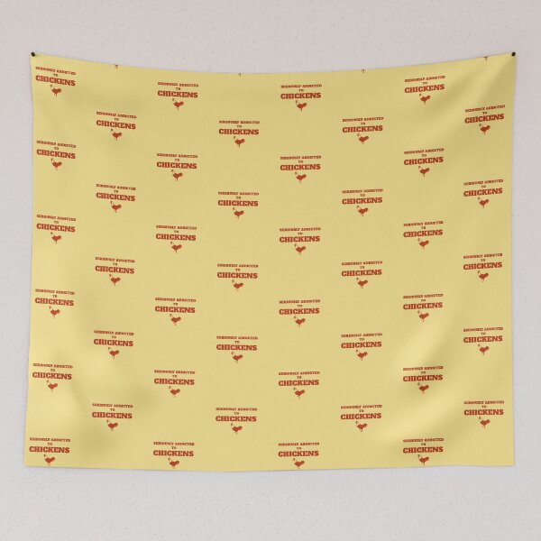 Item preview, Seriously Addicted to Chickens -funny chicken design with rust red text designed and sold by katiekendall.
