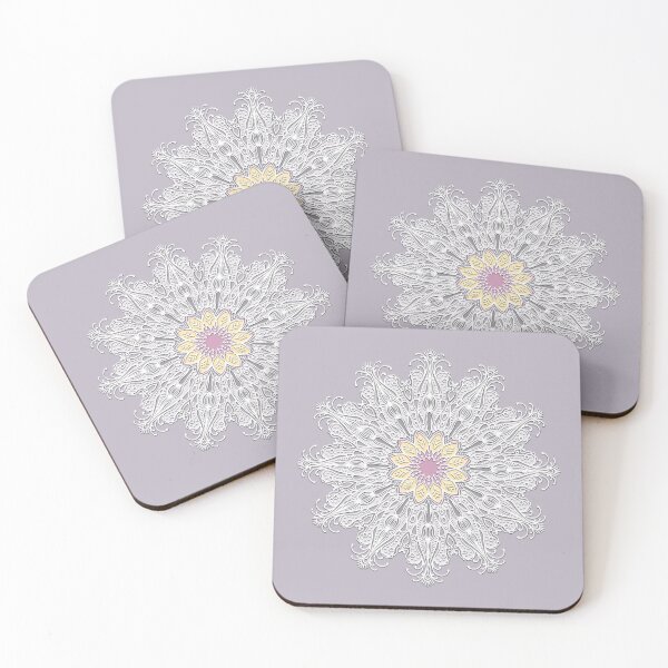 Item preview, Twelve Pointed Mandala (Mauve and Yellow) designed and sold by squishyrainbow.