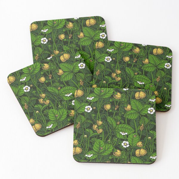 Item preview, Wild strawberries, yellow and green designed and sold by Katerina Mitkova Kirilova.