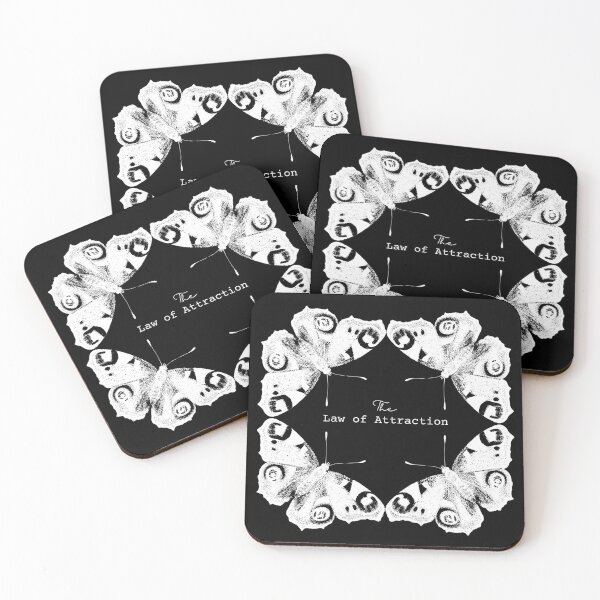 Item preview, The Law of Attraction Butterflies reflection Butterfly Black designed and sold by helloinnerbeing.